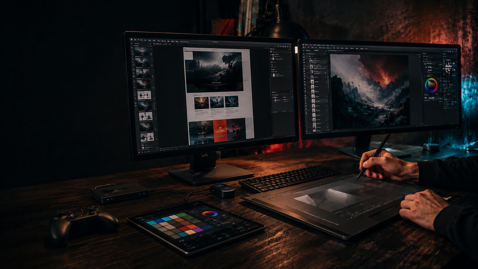 JIMGO Creative Studio workspace for web design, branding and graphic design in Portland