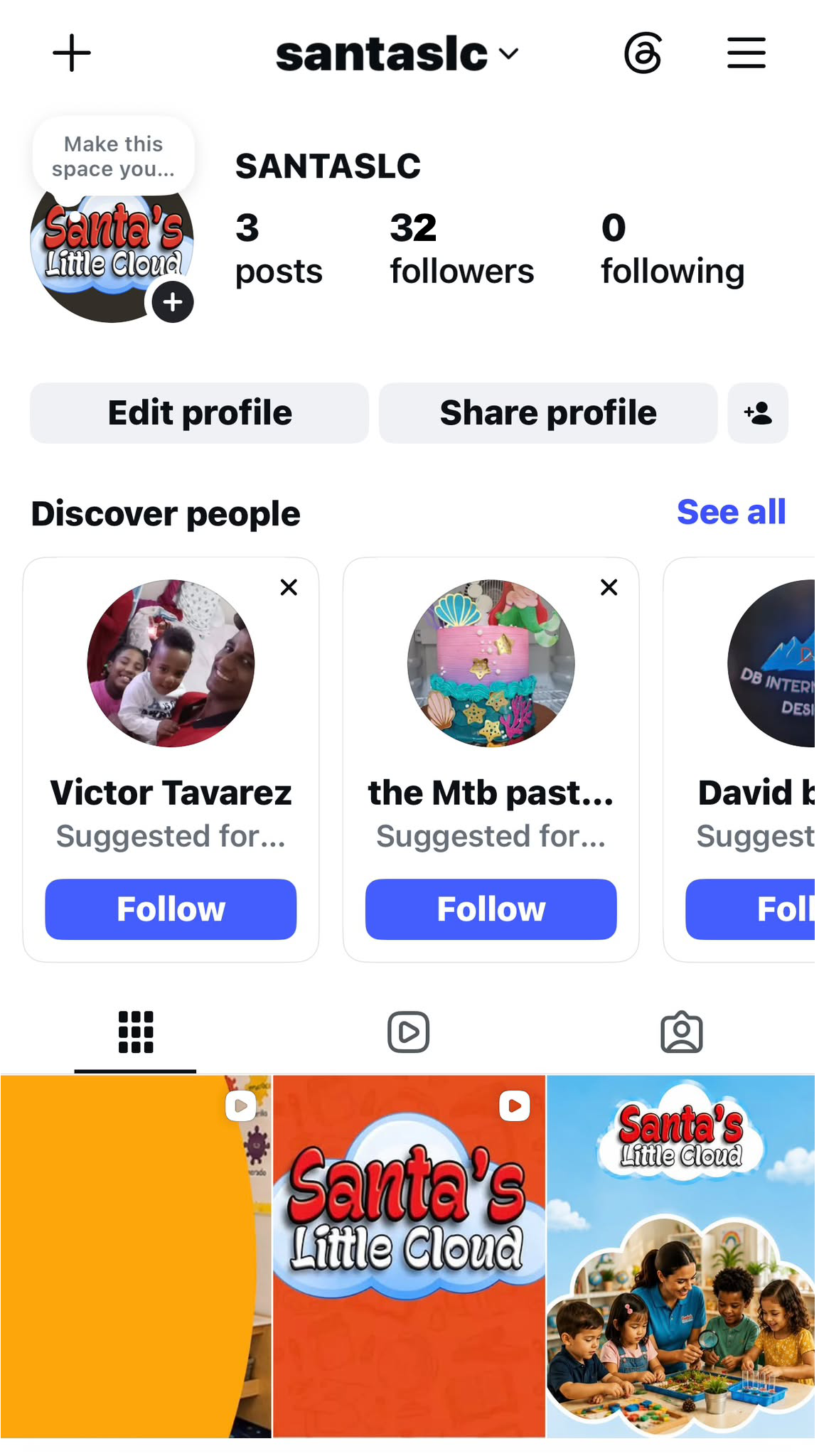 santaslc Instagram profile presentation
