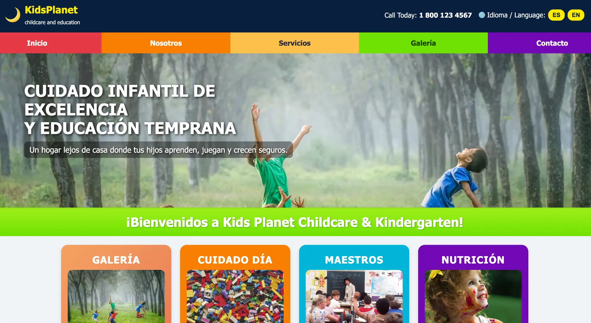 Kit Planet website main view